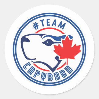 チームキャピバラステッカー ラウンドシール