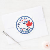 チームキャピバラステッカー ラウンドシール (封筒)