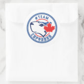 チームキャピバラステッカー ラウンドシール (バッグ)