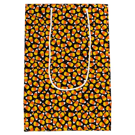 チームキャンディーコーンハロウィーン ミディアムペーパーバッグ (裏面)