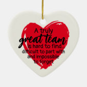 チームギフトクリスマスの同僚 セラミックオーナメント (裏面)