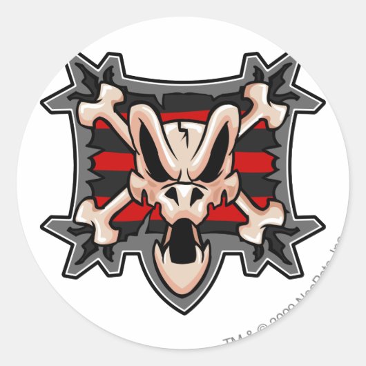 チームクラウクアイランドロゴ ラウンドシール (正面)