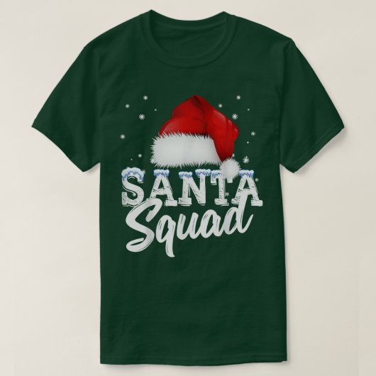 チームクリスマスサンタスクワッドファミリーマッチングクリスマス Tシャツ (デザイン正面)