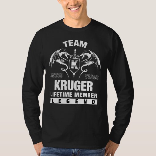 チームクルーガーの有効期間メンバー Tシャツ (正面)