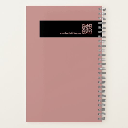 チームクールイメージ美容師ロゴのモットー ノートブック (裏面)