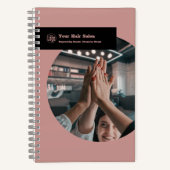 チームクールイメージ美容師ロゴのモットー ノートブック (正面)