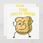チームクールグリルチーズギフトおもしろい分隊トースト 招待状 (正面/裏面)