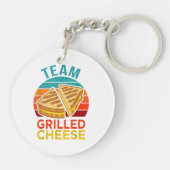 チームグリルチーズサンドおもしろいイッチラバーグラフィック キーホルダー (裏面)