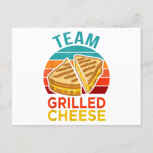 チームグリルチーズサンドおもしろいイッチラバーグラフィック シーズンポストカード