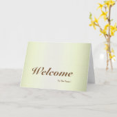 チームグリーンポストカードへようこそミニマル カード (黄色い花)