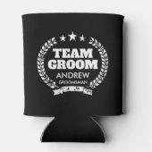 チームグルーミングバチュラーパーティはグルーミングのためのクーラー 缶クーラー (裏面)