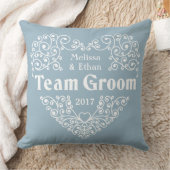 チームグルーミング名前をカスタムする結婚&年間の枕 クッション (ブランケット)