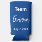 チームグルーミング – バチュラーパーティ-結婚式の引き出物 スリム缶クーラー (裏面)