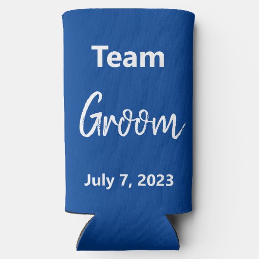 チームグルーミング – バチュラーパーティ-結婚式の引き出物 スリム缶クーラー (裏面)