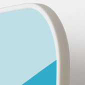 チームグルームウェディングパーティブルーストライプパーソナライズされた ピックルボールラケット (左詳細)