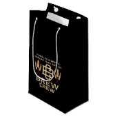 チームグルームスタッグパーティーウィークエンドノベルティギフトアイディア スモールペーパーバッグ (正面アングル)