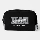 チームグルームズグ結婚ロンスマンのクールレトロブラックギフト ドップキット (正面)