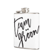 チームグルームボウタイバチュラーパーティ結婚ズフラスコ フラスク (左)