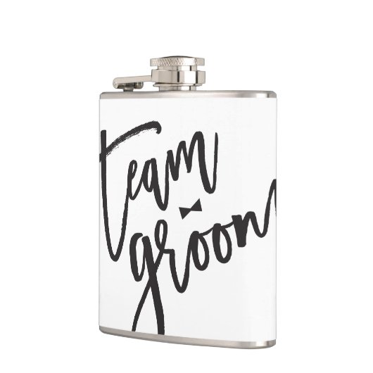 チームグルームボウタイバチュラーパーティ結婚ズフラスコ フラスク (左)