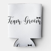 チームグルームボウタイ，ブラックタイプ，独身パーティー 缶クーラー (正面)