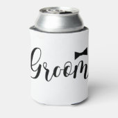 チームグルームボウタイ，ブラックタイプ，独身パーティー 缶クーラー (缶裏面)