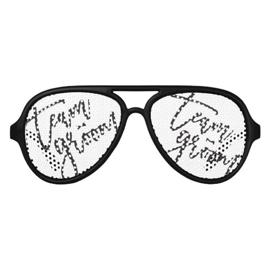 チームグルームボウティ結婚バチュラーパーティカスタムズ アビエーターサングラス (正面)