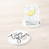 チームグルームボウティ結婚バチュラーパーティカスタムズ コースター (側面)