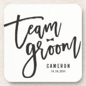 チームグルームボウティ結婚バチュラーパーティカスタムズ コースター (正面)