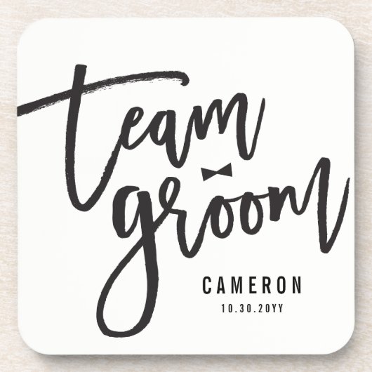 チームグルームボウティ結婚バチュラーパーティカスタムズ コースター (正面)