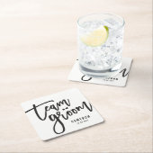 チームグルームボウティ結婚バチュラーパーティカスタムズ スクエアペーパーコースター (インサイチュ)