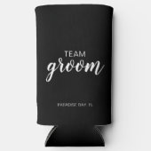 チームグルーム結婚のバチュラーパーティ スリム缶クーラー (正面)