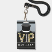 チームグルーム結婚のバッジ バッジ (正面(ネックストラップ付))