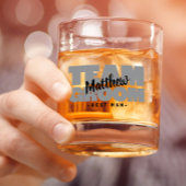 チームグルーム結婚花婿介添人の名前ブラックグレーギフト ウイスキーグラス