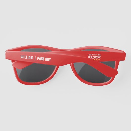 チームグルーム | Groomsman |学士 |白黒 サングラス (裏面)