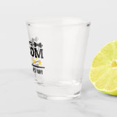 チームグルーム | Groomsman |学士 |白黒 ショットグラス (右)