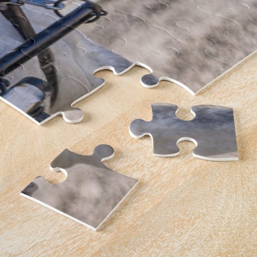 チームグレーパーチオンウマ荷車を引くーズ ジグソーパズル (側面)