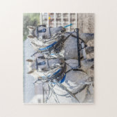 チームグレーパーチオンウマ荷車を引くーズ ジグソーパズル (縦)