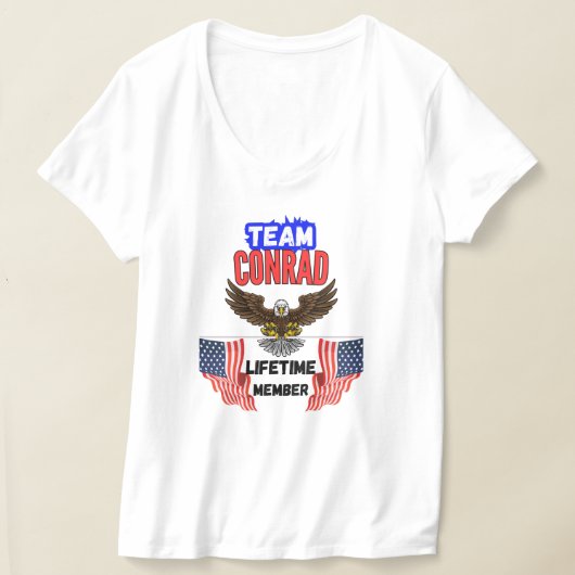 チームコンラッドライフタイムメンブVネックTシャツ Tシャツ (レイダウン)