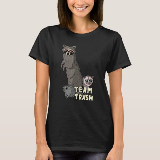 チームゴミOpossum Raccoon Rat、おもしろいAnimals Garb Tシャツ (正面)