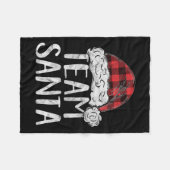 チームサンタクリスマスコスチュームギフトマッチングファミリー フリースブランケット (正面(横))