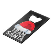 チームサンタクリスマススクワッドファミリーマッチングパジャマ クレジットカード栓抜き (正面アングル)