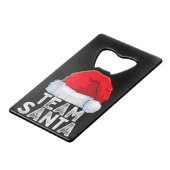 チームサンタクリスマススクワッドファミリーマッチングパジャマ クレジットカード栓抜き (裏面アングル)