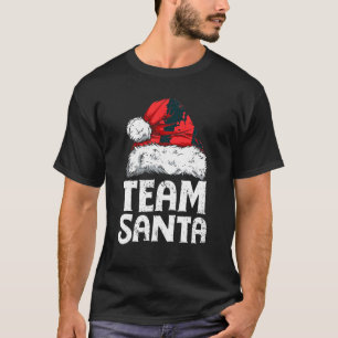 チームサンタクリスマススクワッドファミリーマッチングパジャマ Tシャツ
