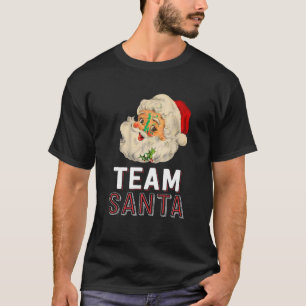 チームサンタクリスマスファミリーマッチングパジャマスティーズ Tシャツ