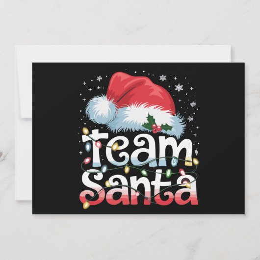 チームサンタクロースのクリスマスファミリーマッチングパジャマ シーズンカード (正面)