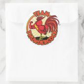 チームサンダーコックステッカー ラウンドシール (バッグ)