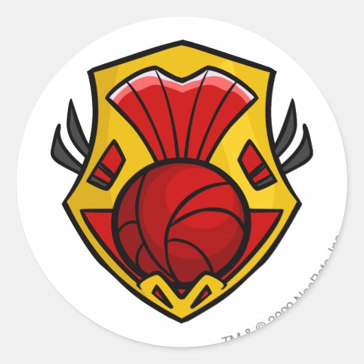 チームシェンクウのロゴ ラウンドシール (正面)