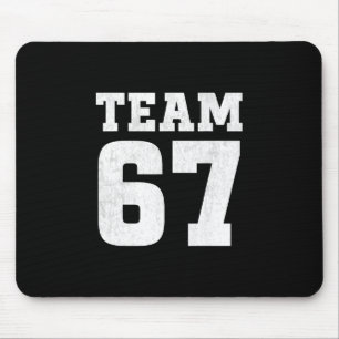 チームシックスセブン 6 7 ミーム おもしろい オーラ 67 Tシャツ 男子用 マウスパッド
