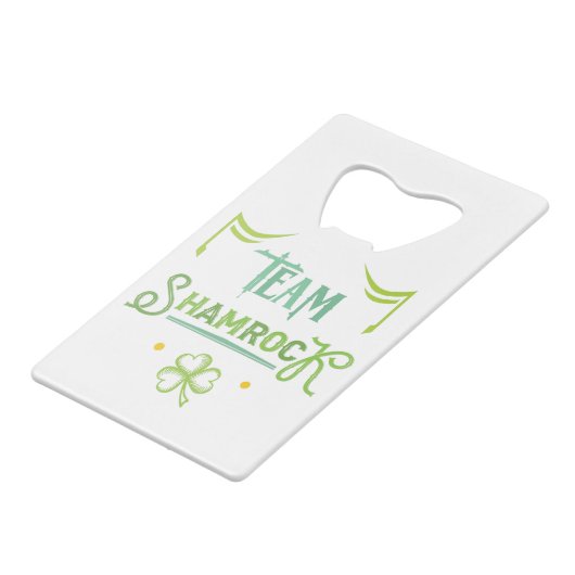 チームシャムロック クレジットカード栓抜き (正面アングル)