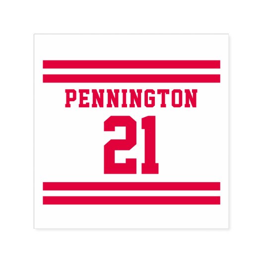 チームジャージースポーツジャージースタイル名番号 セルフインキングスタンプ (デザイン)